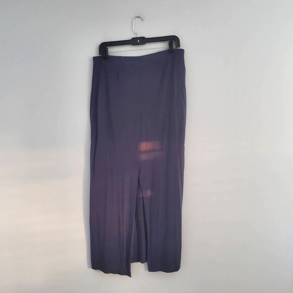 Express Women's Lightweight Blue Straight Maxi Skirt L - Picture 2 of 6